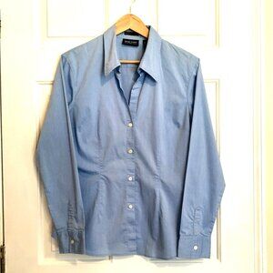 New York & Co Ladies Blue Oxford